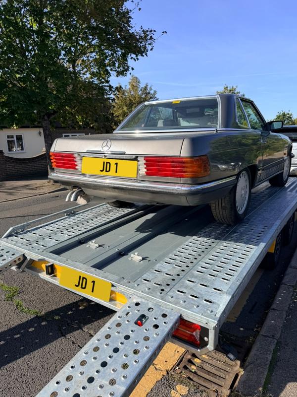 Classic Mercedes SL (R107), rear view