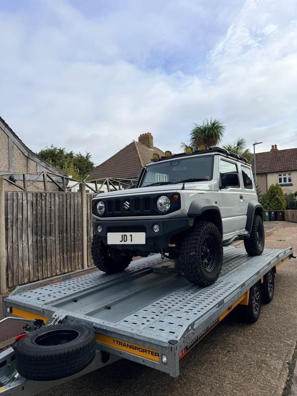 Suzuki Jimny on the car transporter
