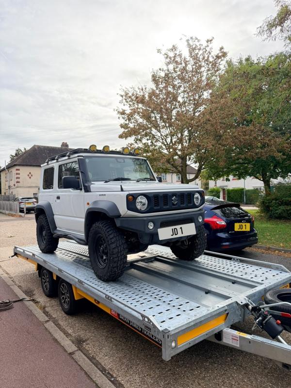 Suzuki Jimny on the car transporter