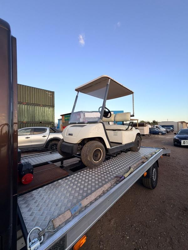 Golf buggy on the recovery truck